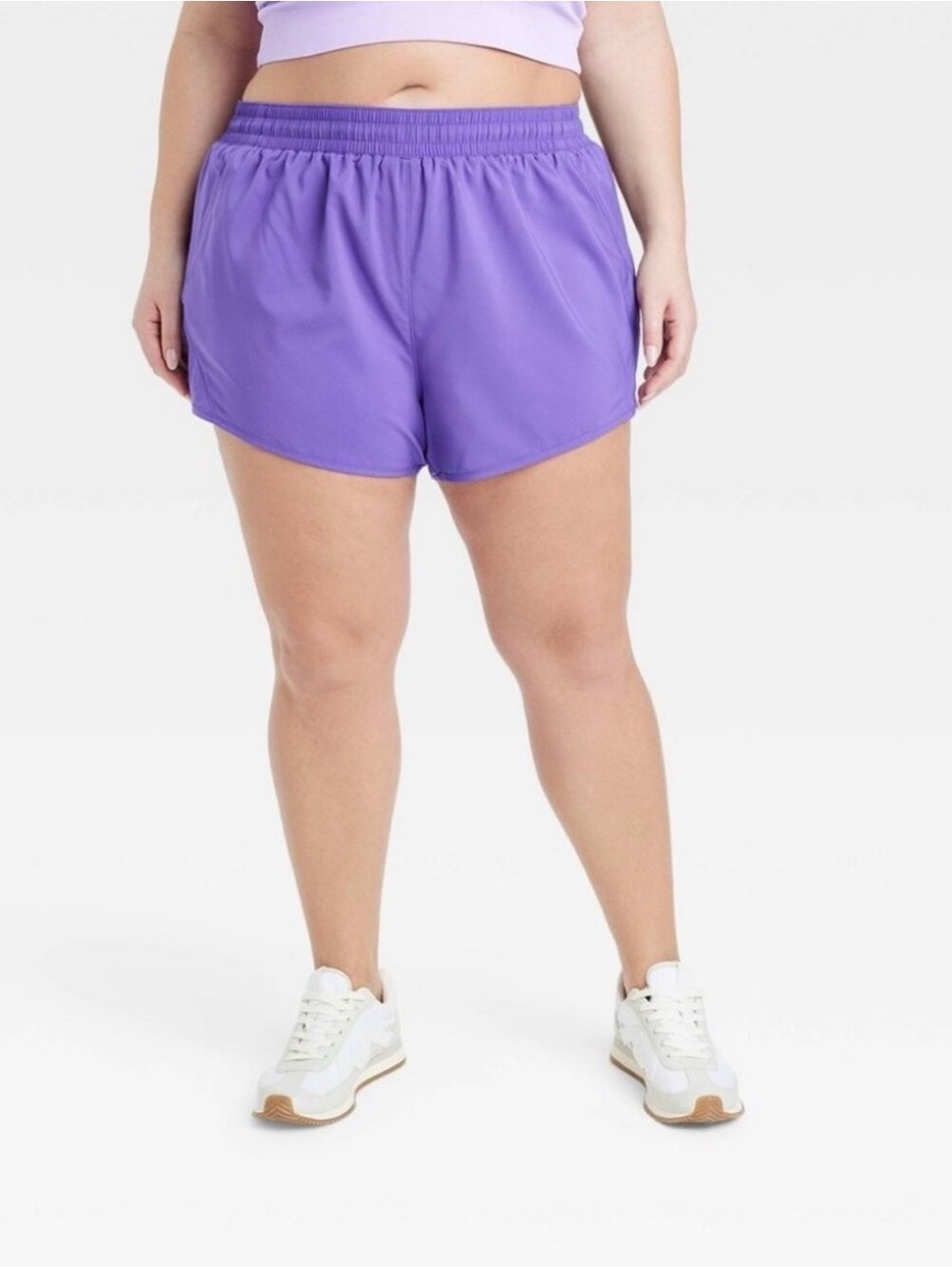 Women's Woven Mid-Rise Run
Shorts 3" - All in Motion™ Purple,
2X